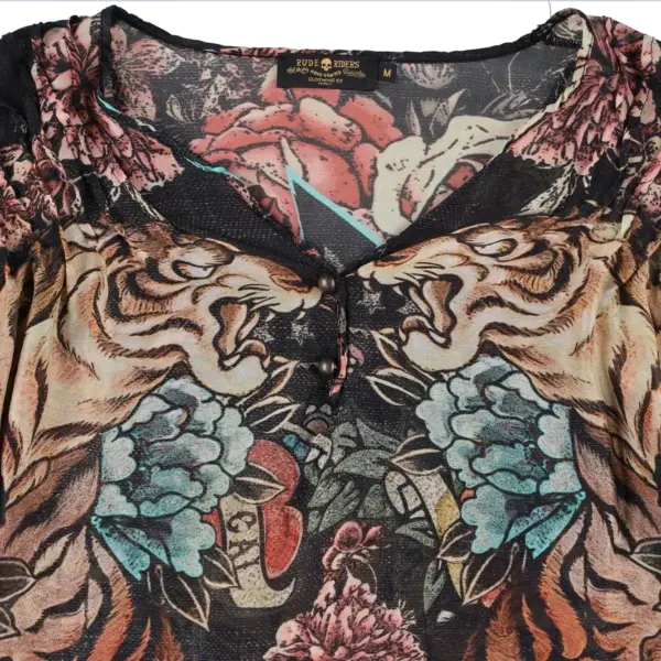 Rude Riders Shirt Donna Tiger Qualità