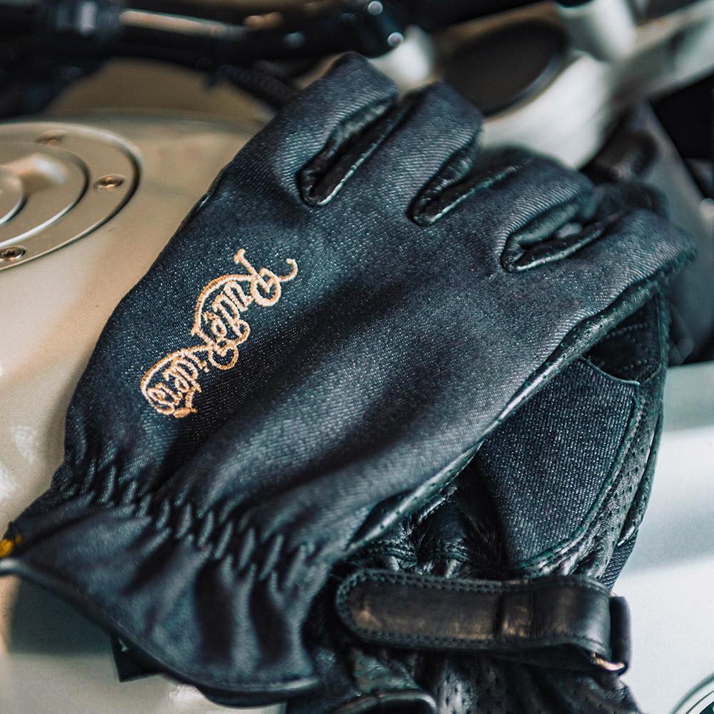Rude Riders Guanti moto Urban Denim Black Sconto