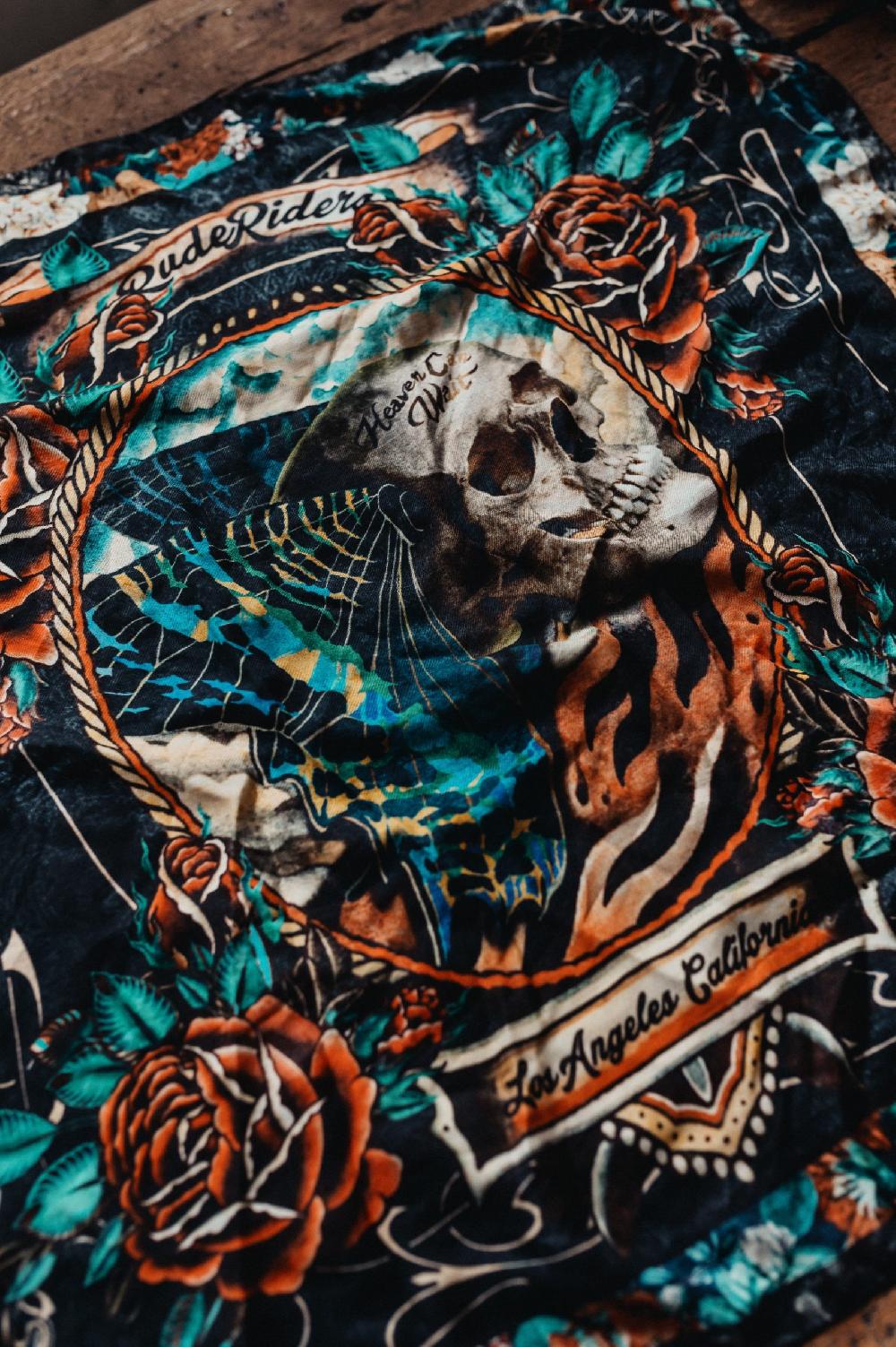 Rude Riders Bandana Skull&Butterfly Consegna Veloce