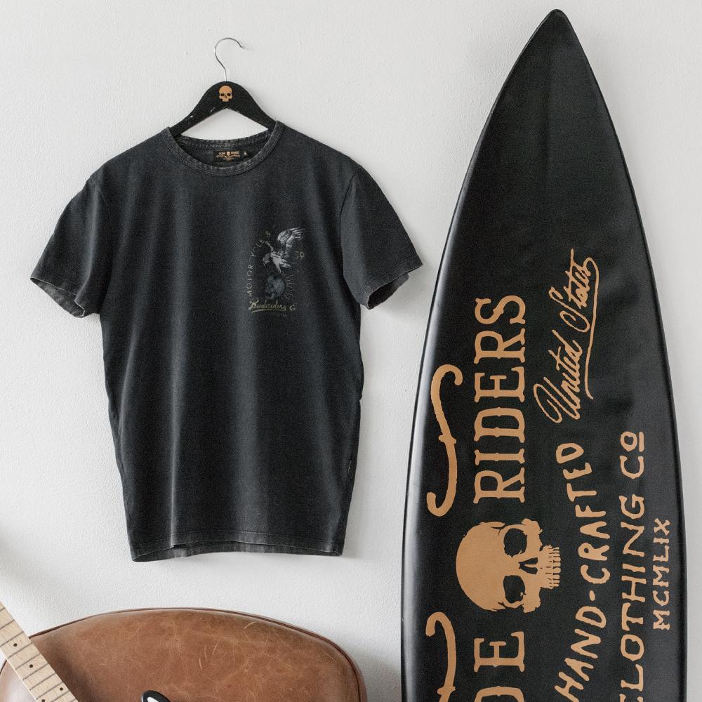 Rude Riders T-Shirt Uomo Skull & Eagle Hotsell