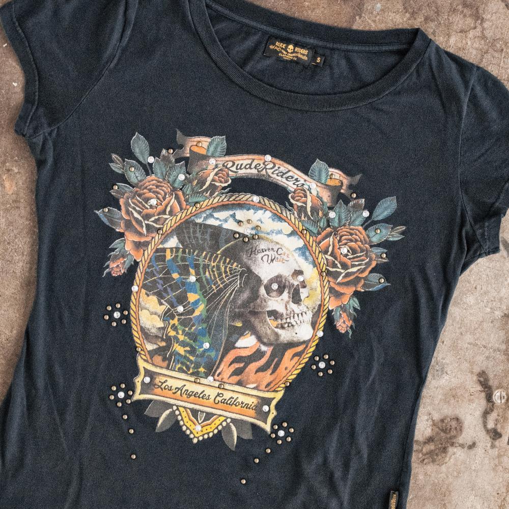 Rude Riders T-Shirt Donna Rock Vendite Flash