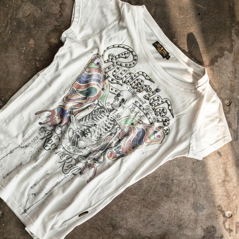 Rude Riders T-Shirt Donna Flying Skull Negozio