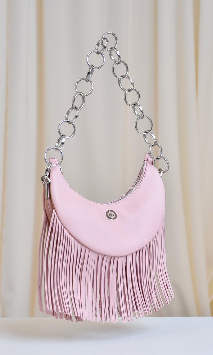 Sara Battaglia Banana Shoulder Bag Fringed 2025