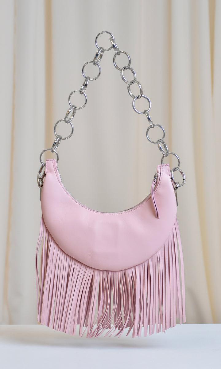 Sara Battaglia Banana Shoulder Bag Fringed 2025
