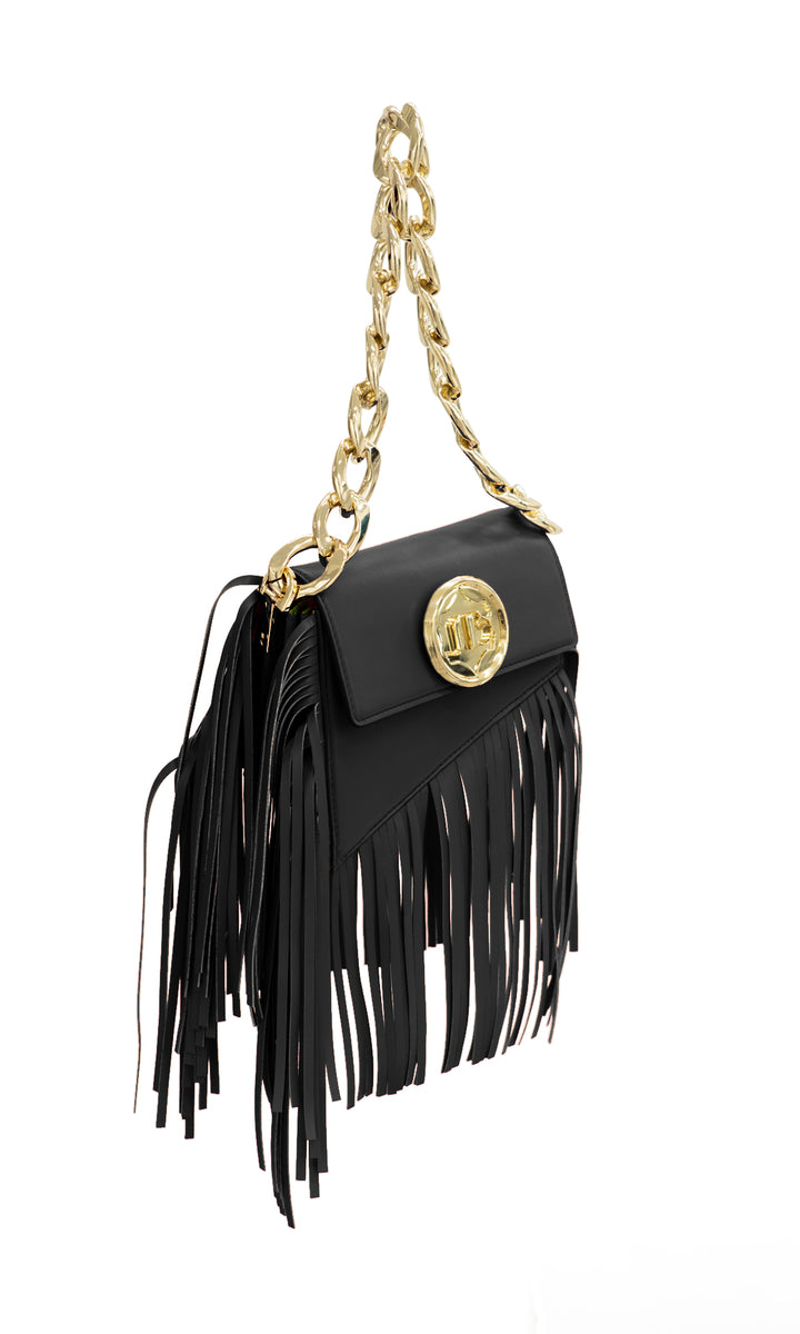 Sara Battaglia Euphoria Fringed Bag XS Spedizione Gratuita