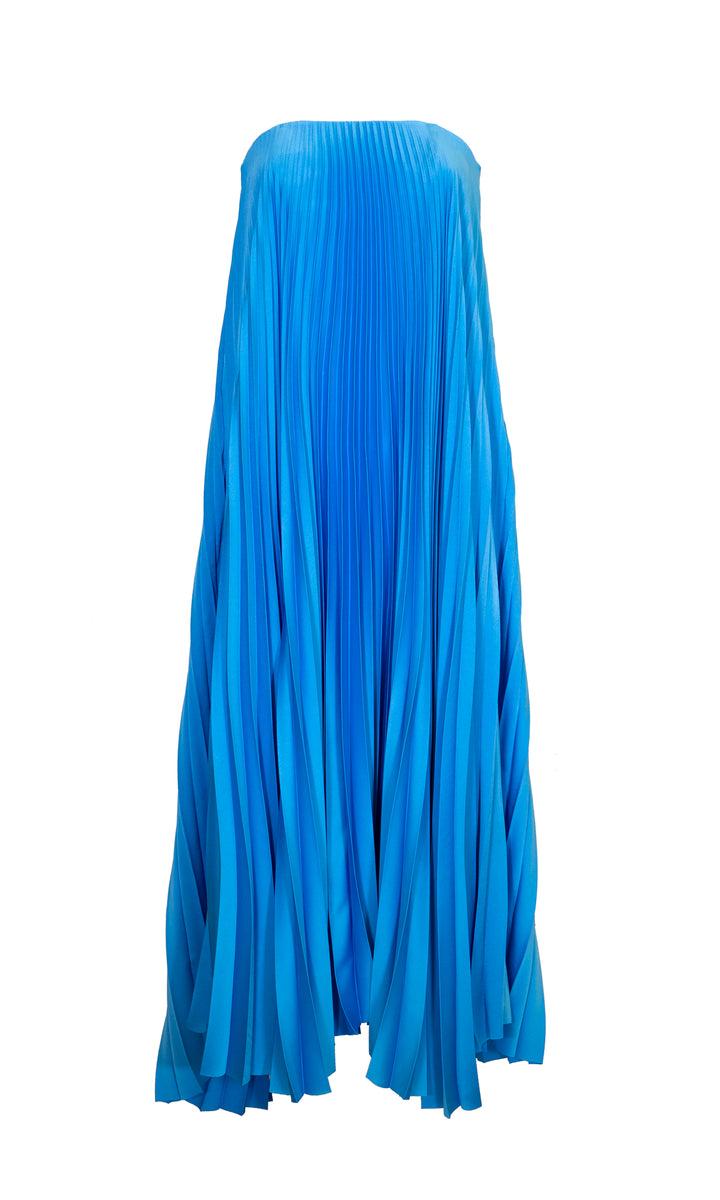Sara Battaglia Plissé Dress Offerte