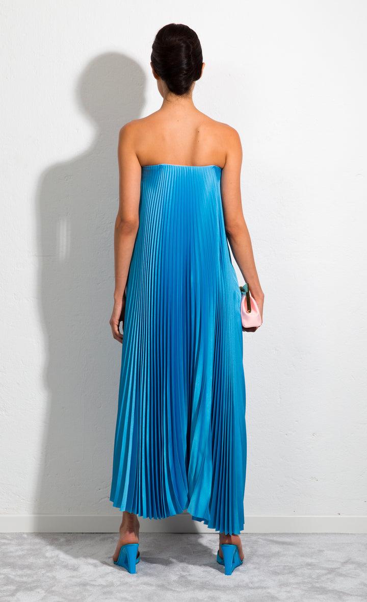 Sara Battaglia Plissé Dress Offerte