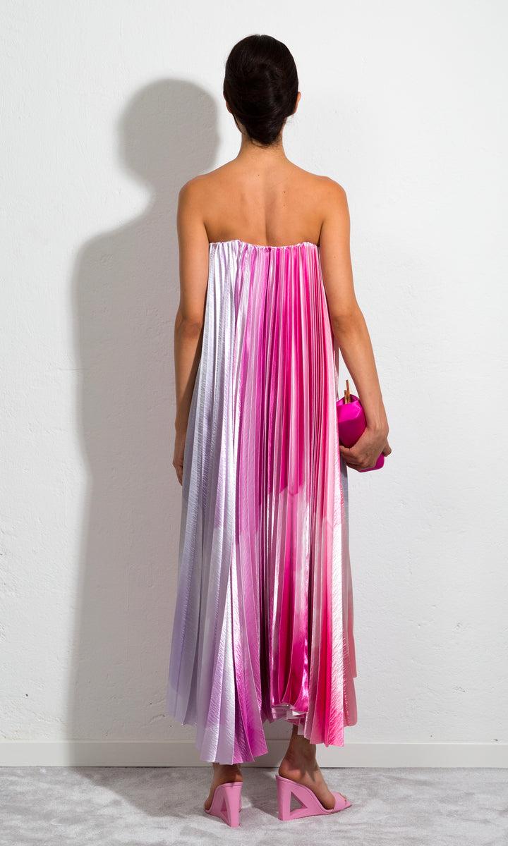 Sara Battaglia Plissé Dress Hotsell