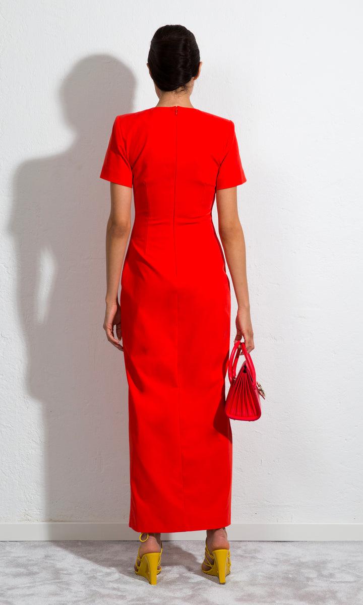 Sara Battaglia Slit Dress Vendita Calda