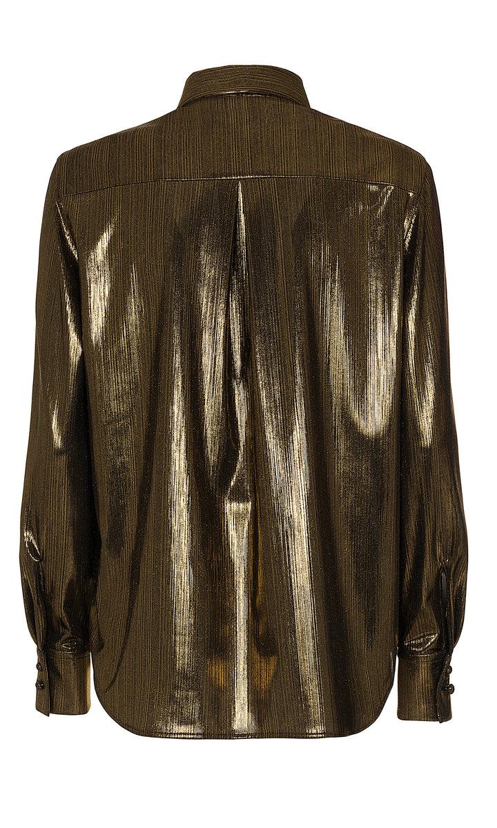Sara Battaglia Lurex bow shirt Offerta