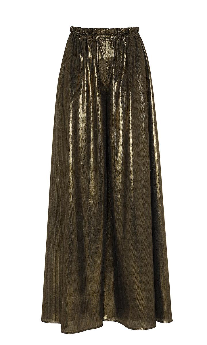 Sara Battaglia Lurex wide pants Economico