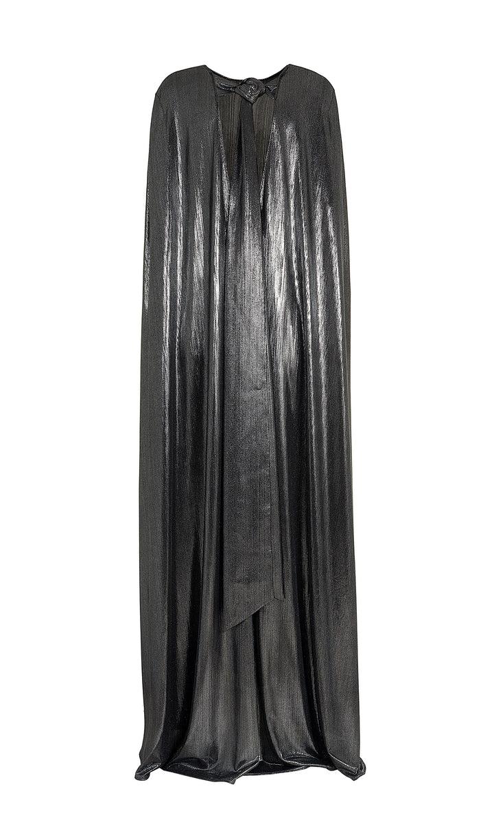 Sara Battaglia Lurex cape dress Online
