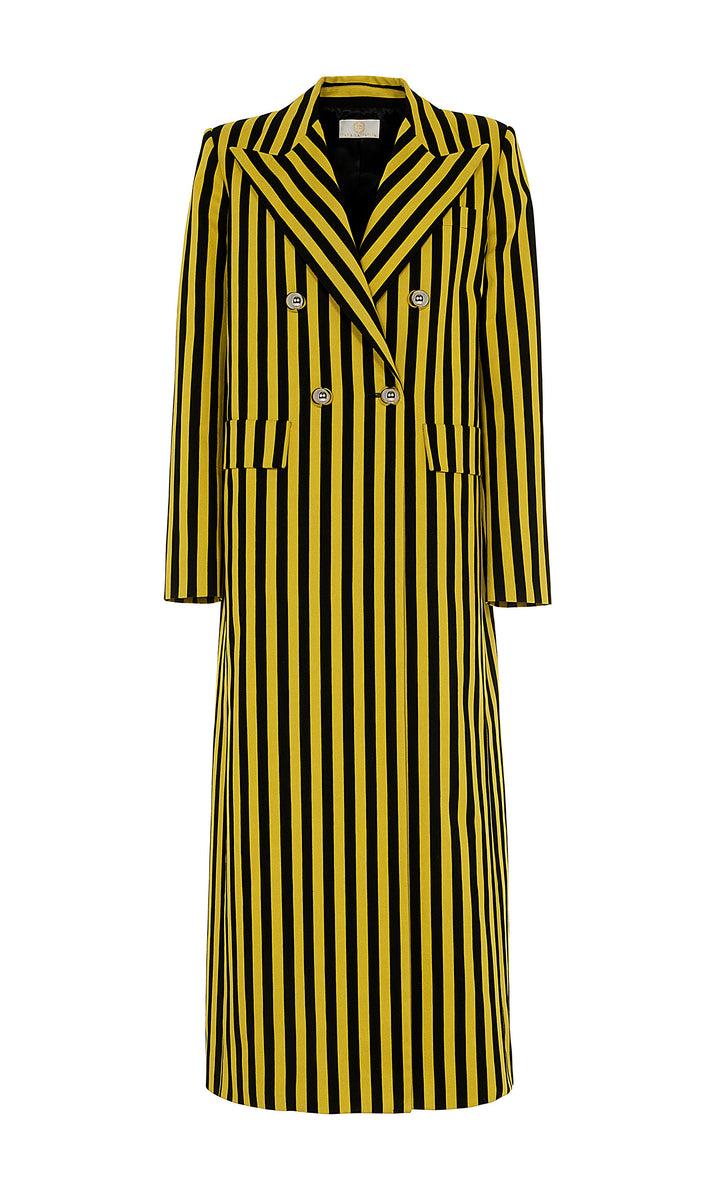 Sara Battaglia Jacquard double-breasted coat Vendita Economica