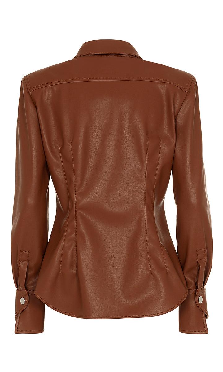 Sara Battaglia Eco-leather shirt Negozio