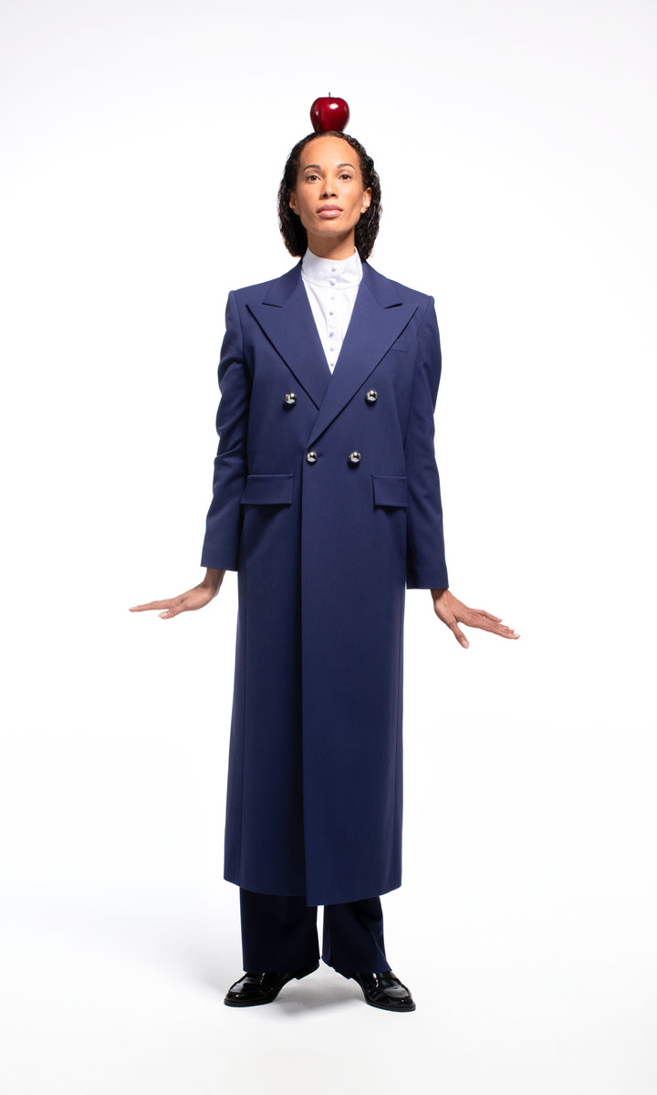 Sara Battaglia Double-breasted coat Qualità Garantita