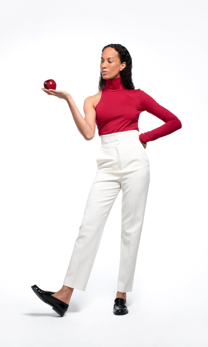 Sara Battaglia One shoulder jersey top Convenienza