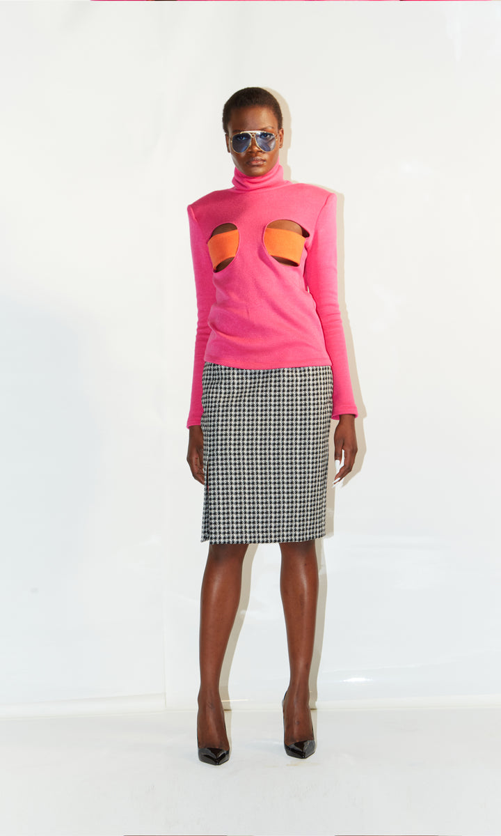 Sara Battaglia Holes Turtle Neck Qualità