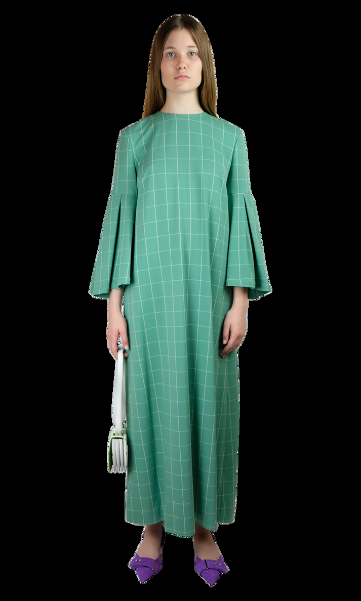 Sara Battaglia Salvia Dress Consegna Veloce
