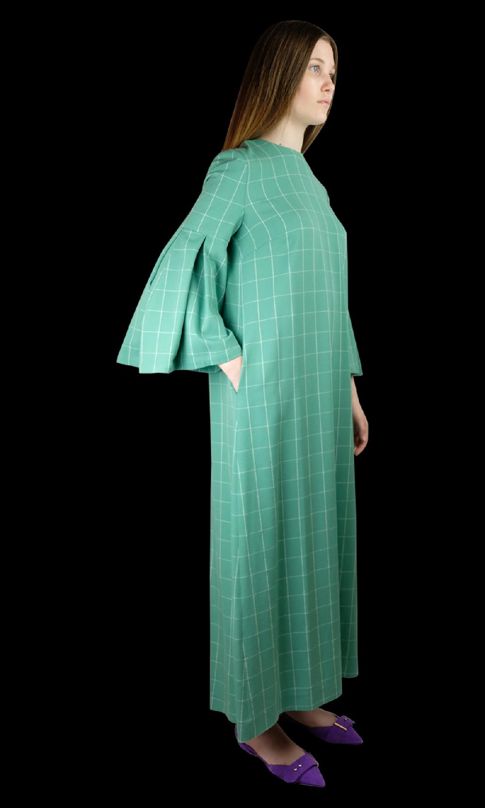 Sara Battaglia Salvia Dress Consegna Veloce