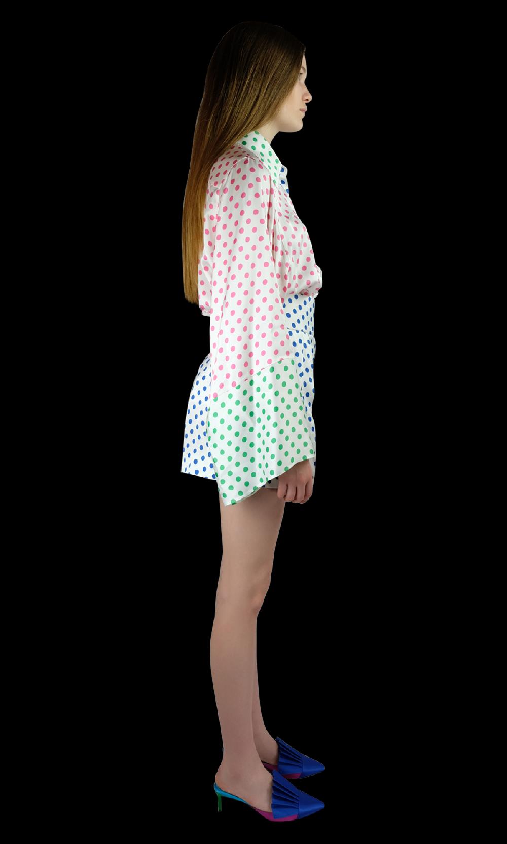Sara Battaglia Blue Pois Shorts Promozione Limitata