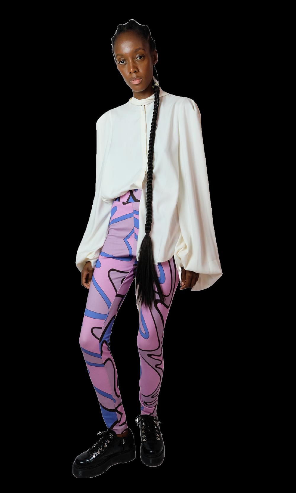 Sara Battaglia Pink Leggings Moda