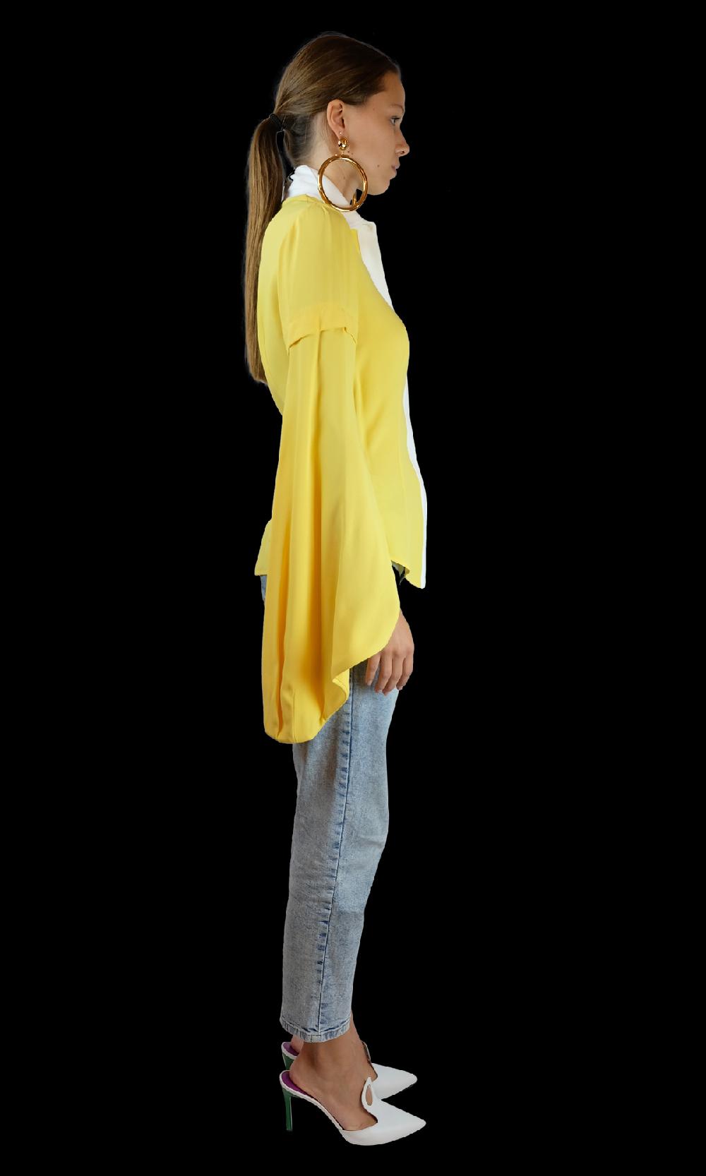 Sara Battaglia Yellow Shirt Qualità Garantita