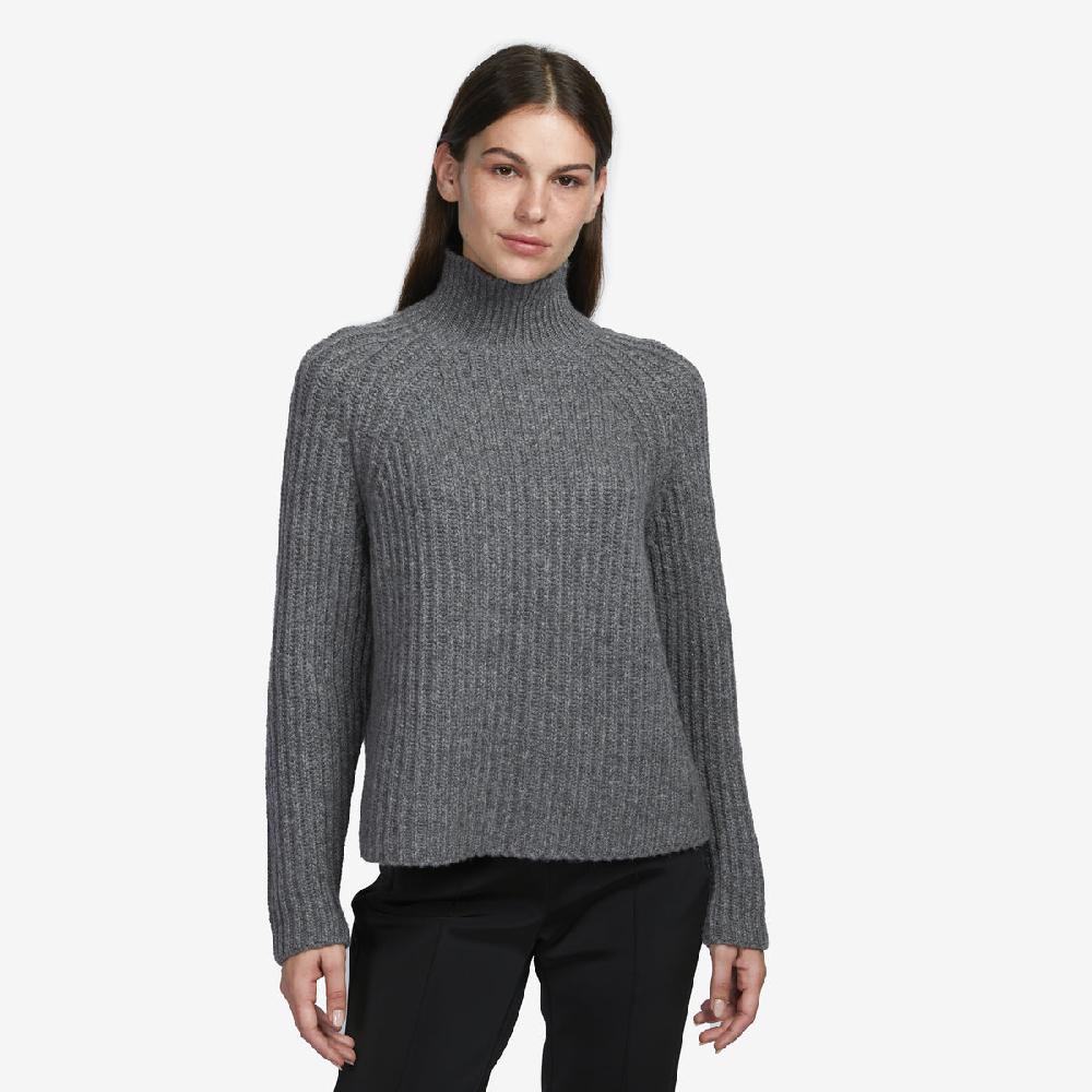 Sease Maglione Athos Mock in cashmere - Grigio Piombo Promozione