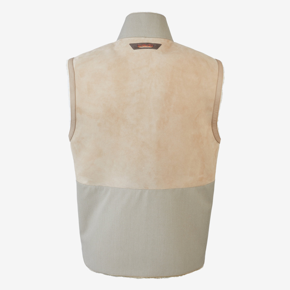 Sease Gilet in montone V-8 - Driftwood In Linea