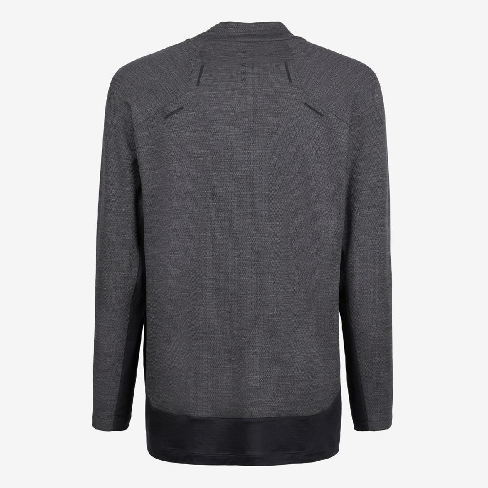 Sease Turtle Net: Maglietta maniche lunghe -Grigio Grafite Nuovo