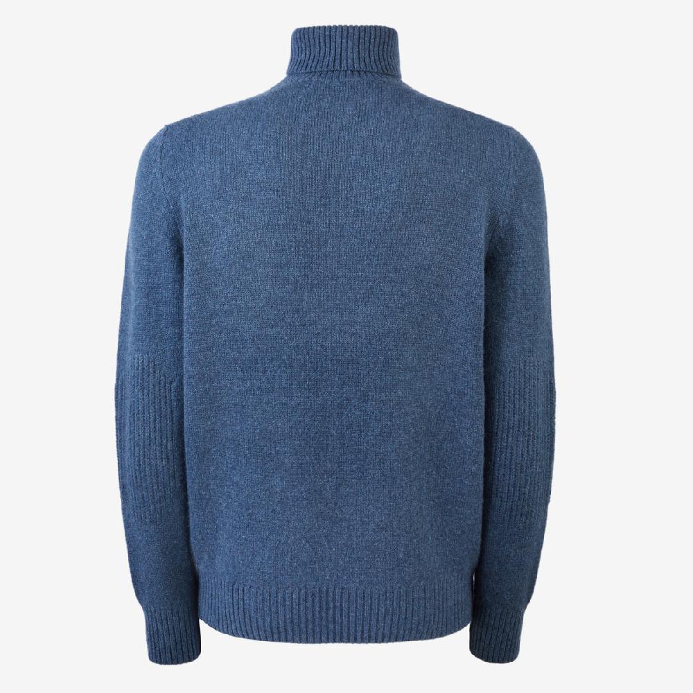 Sease Maglione in cashmere a collo alto - Blu Mid Presa