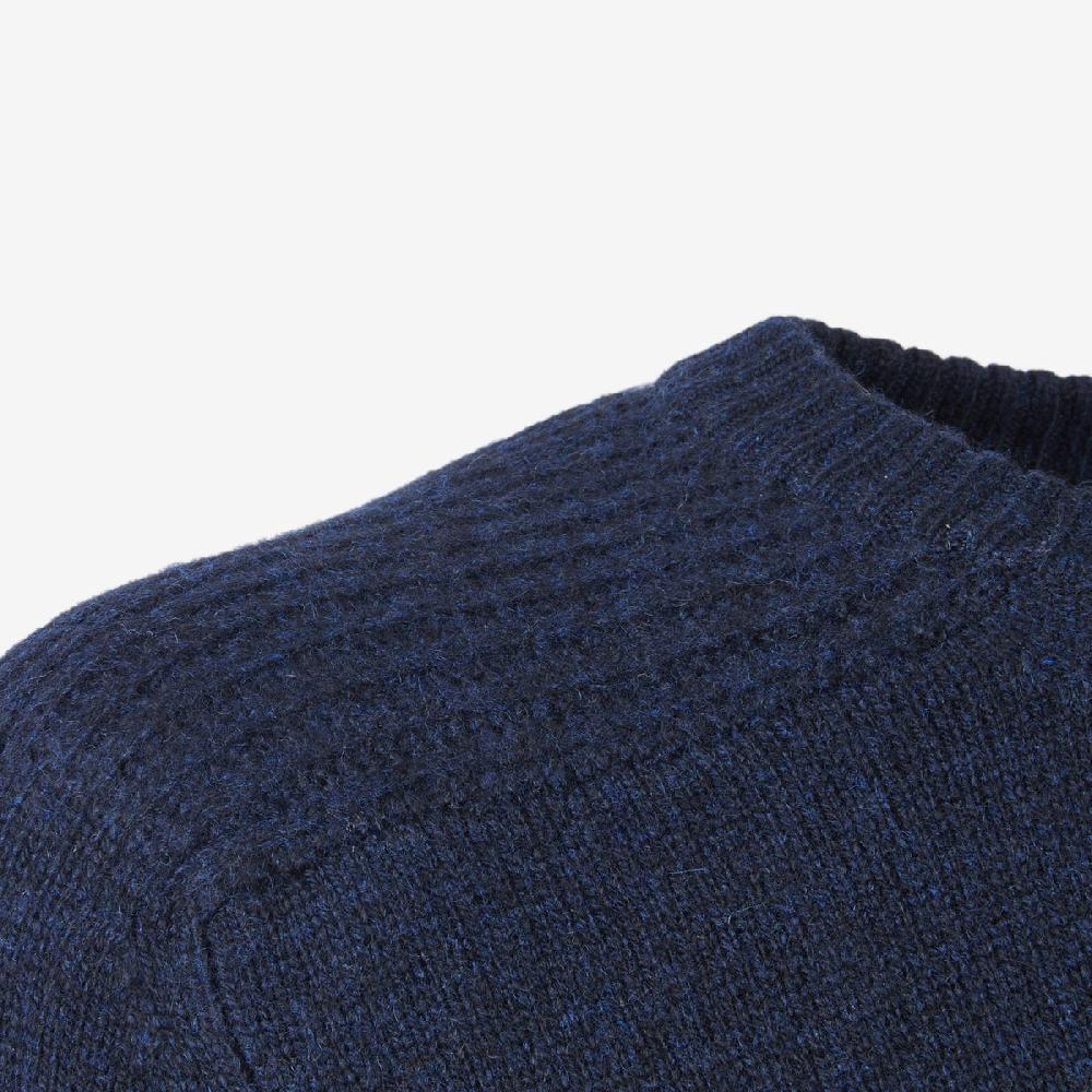 Sease Round Neck Coarsehair Blu Navy Sottocosto
