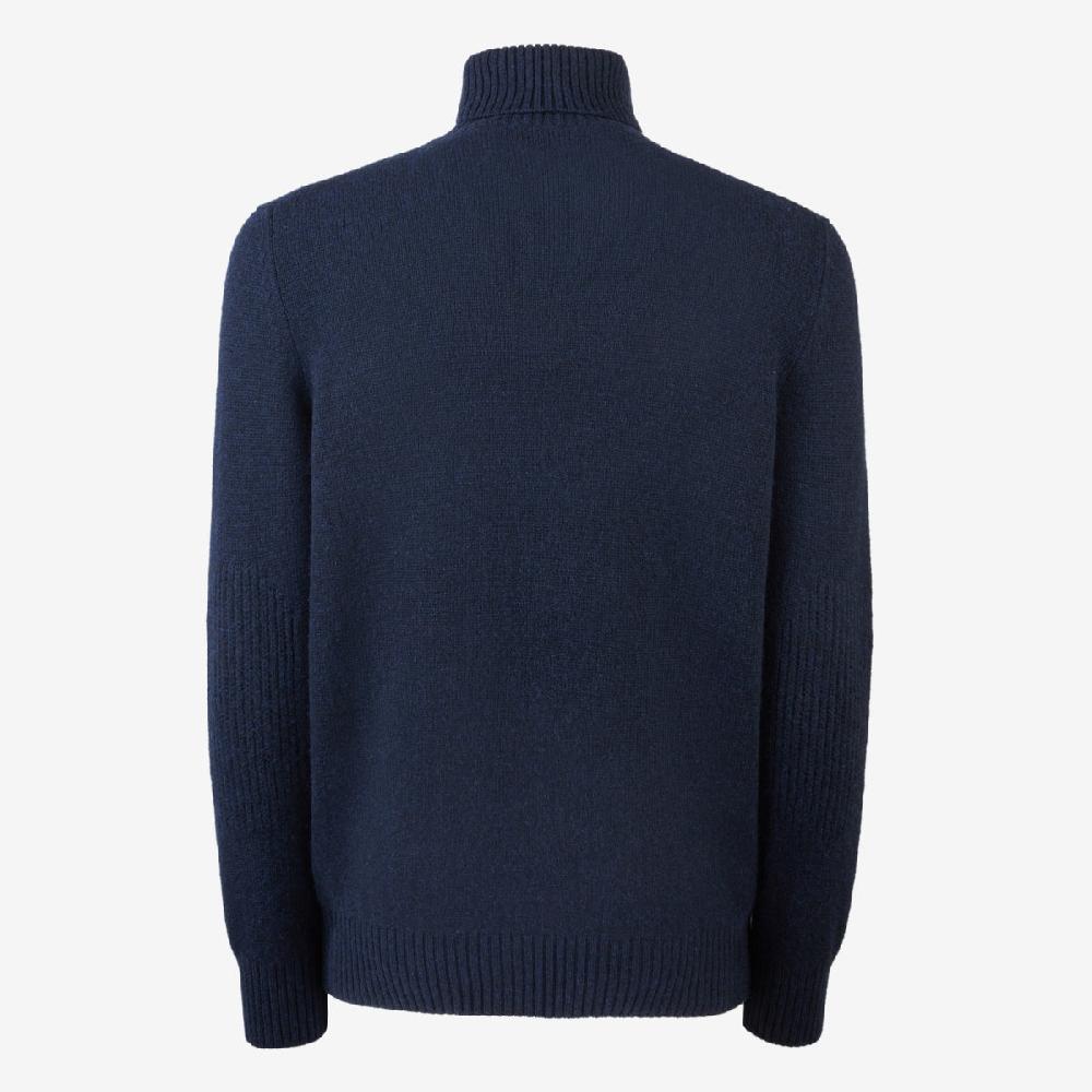 Sease Maglione in cashmere a collo alto - Blu Navy Sconto