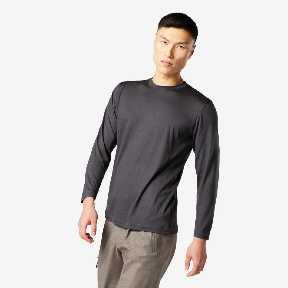 Sease T-shirt Ls: maniche lunghe lana merino - Grafite 2025
