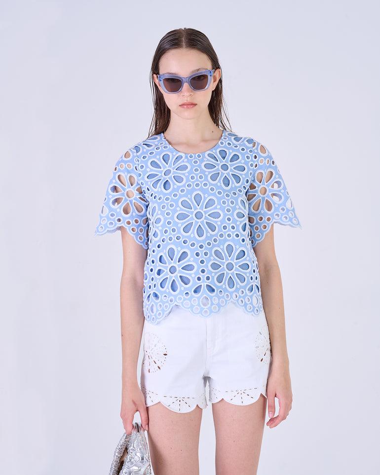 Silvian Heach Blusa traforata a fiori Shopping Online