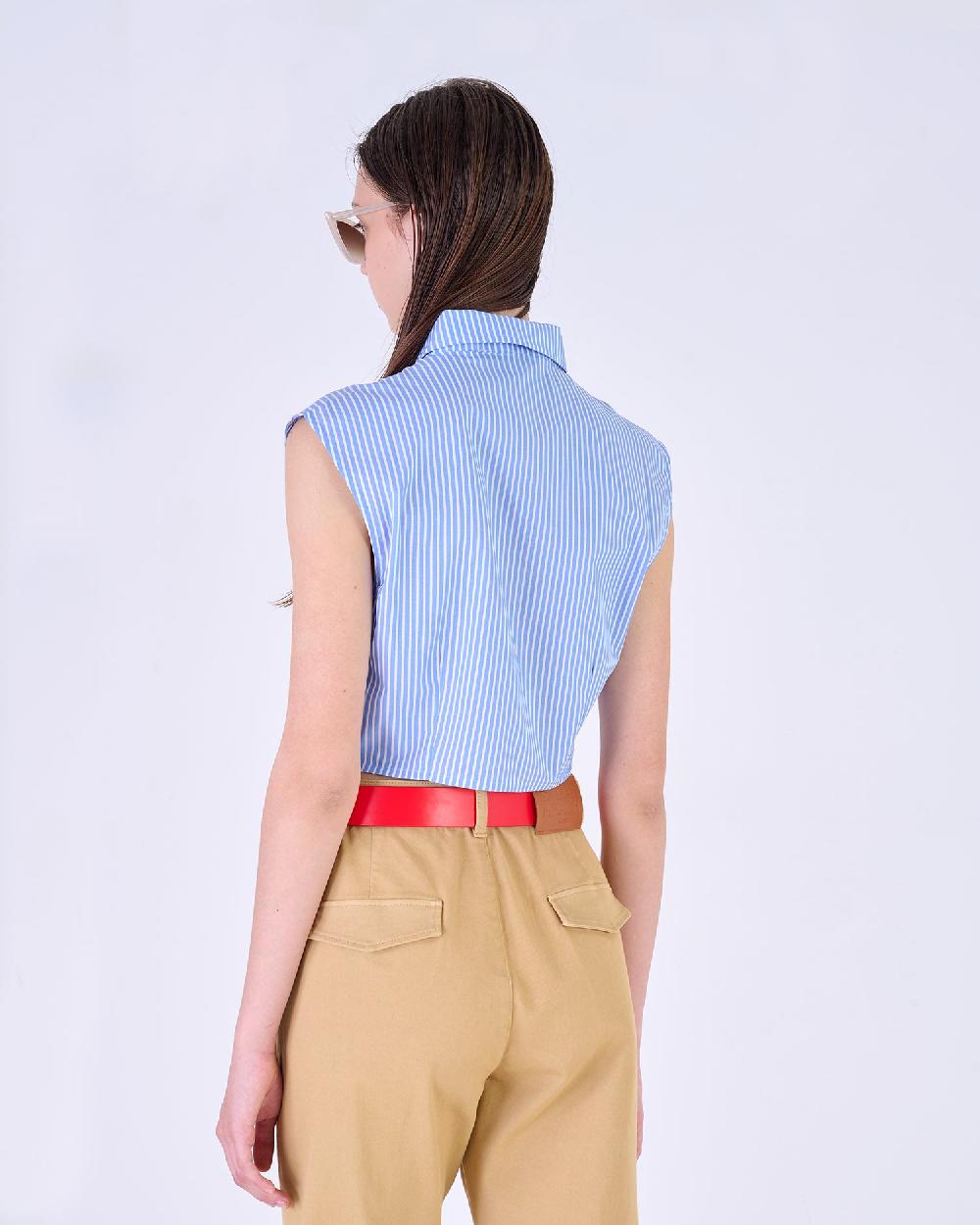Silvian Heach Camicia smanicata a righe Outlet