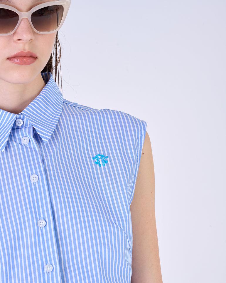Silvian Heach Camicia smanicata a righe Outlet