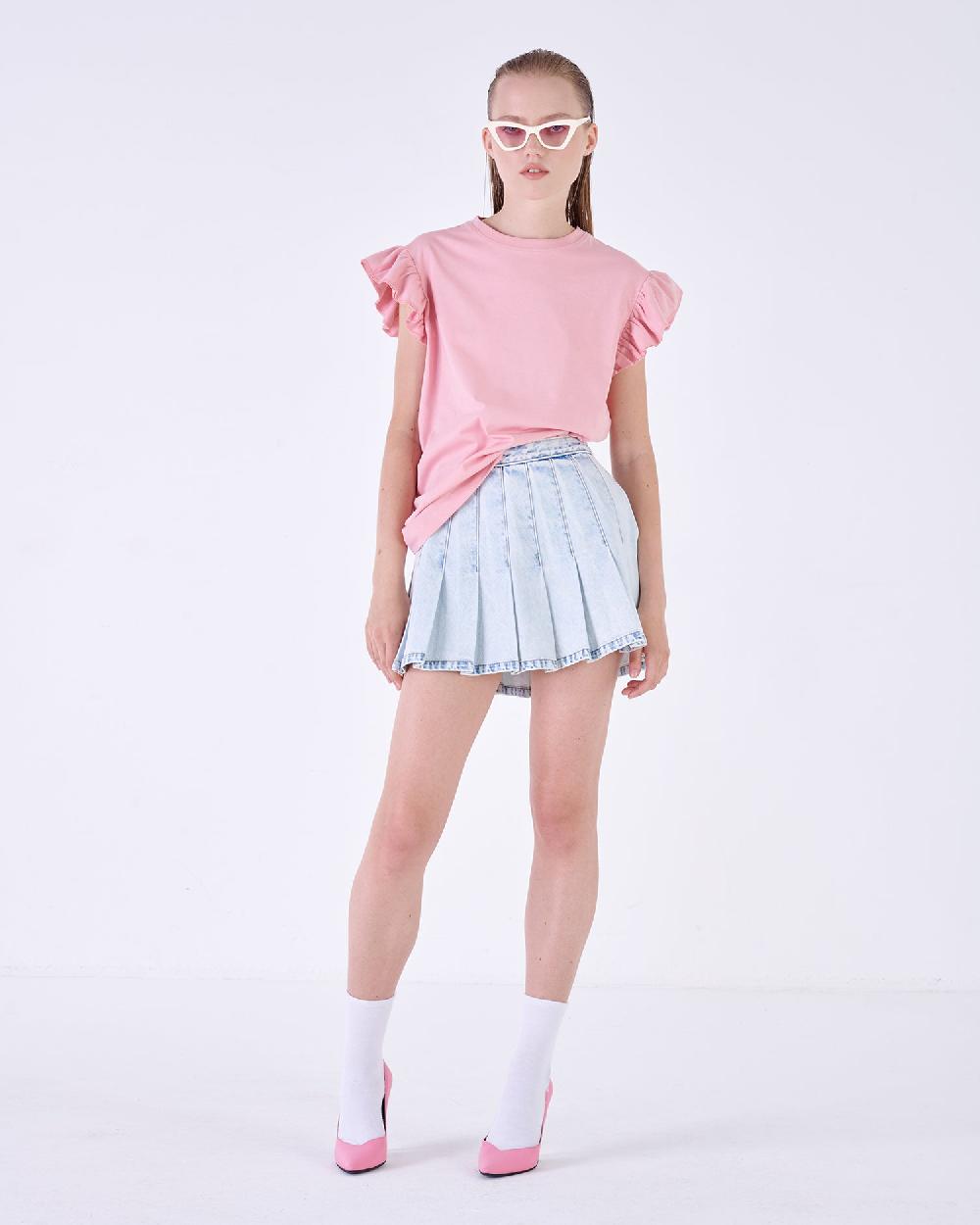 Silvian Heach T-shirt con maniche a volant In Linea