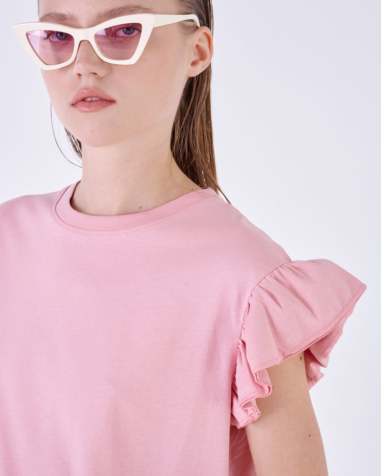 Silvian Heach T-shirt con maniche a volant In Linea