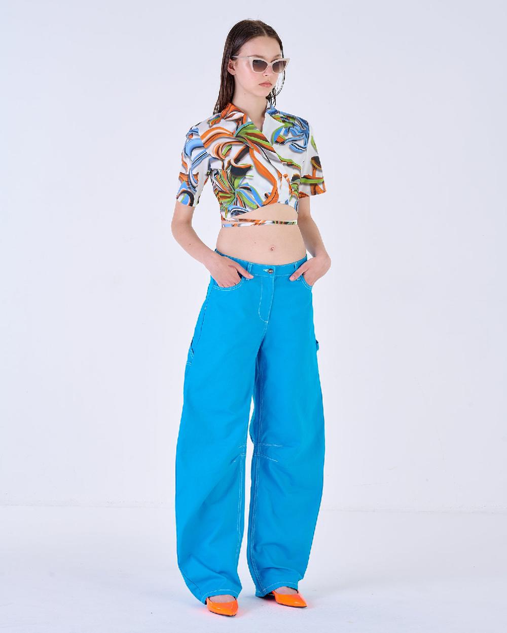 Silvian Heach Camicia cropped a fiori Qualità Garantita