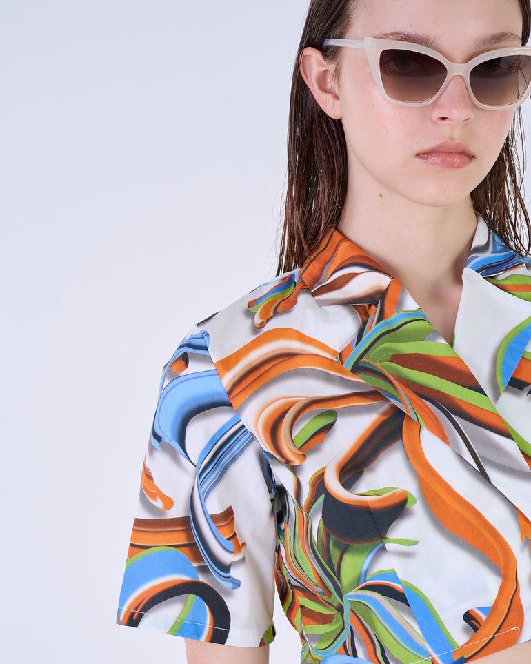 Silvian Heach Camicia cropped a fiori Qualità Garantita
