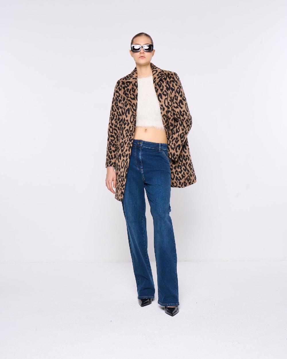 Silvian Heach Cappotto monopetto leopardato Hotsell