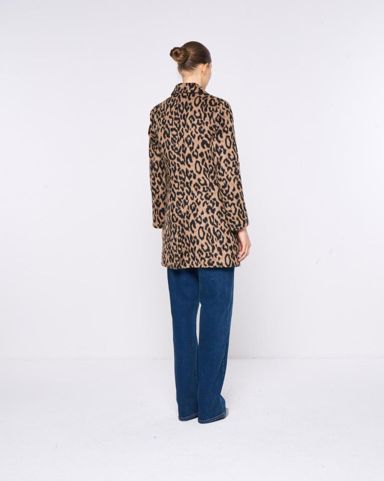 Silvian Heach Cappotto monopetto leopardato Hotsell