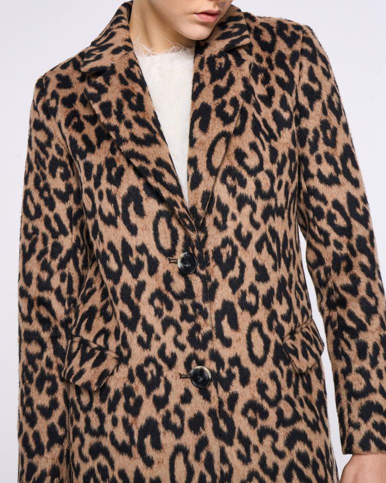 Silvian Heach Cappotto monopetto leopardato Hotsell