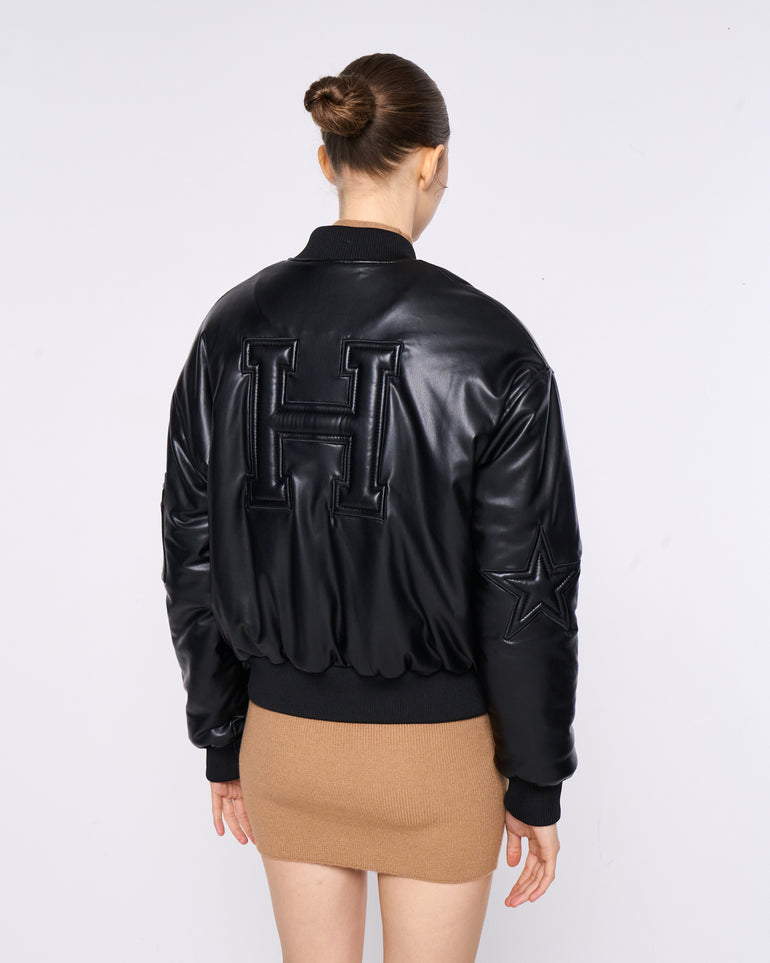 Silvian Heach Bomber in ecopelle Presa