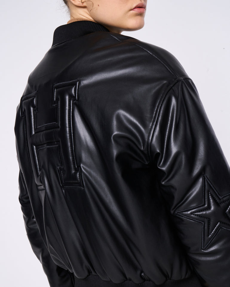 Silvian Heach Bomber in ecopelle Presa