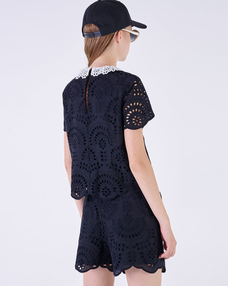 Silvian Heach Blusa in sangallo Saldi Di Fabbrica