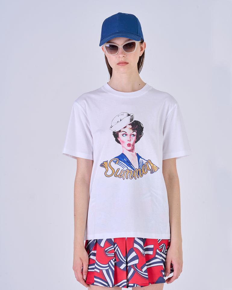 Silvian Heach T-shirt con stampa Sailor Italy