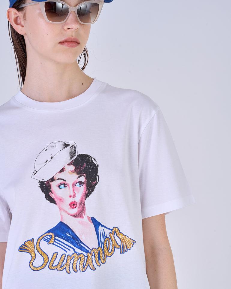Silvian Heach T-shirt con stampa Sailor Italy