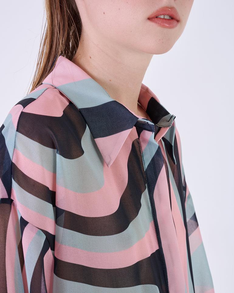 Silvian Heach Camicia semitrasparente multicolor Nuova