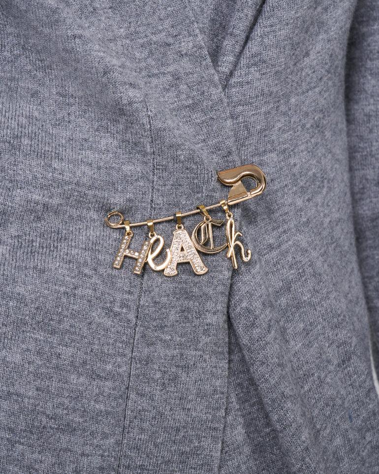 Silvian Heach Cardigan lungo con spilla Nuova